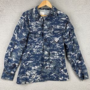 U.S. Navy USN NWU Type I Digital Blue Camo‎ Jacket Sz Small regular Mace